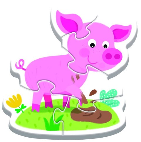 Puzzle - Baby Classic - Na farmie - Konik Świnka Króliczek Krówka - Trefl 36127 Puzzle - Baby Classic - Na farmie - Konik Świnka Króliczek Krówka - Trefl 36127