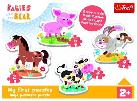 Puzzle - Baby Classic - Na farmie - Konik Świnka Króliczek Krówka - Trefl 36127 Puzzle - Baby Classic - Na farmie - Konik Świnka Króliczek Krówka - Trefl 36127