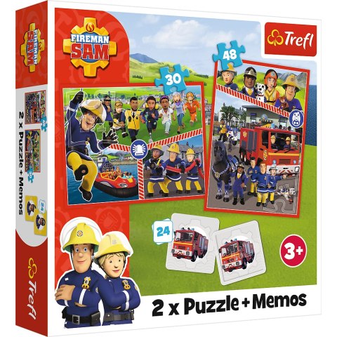 Puzzle + MEMOS - 2w1 (30,48) - Drużyna Strażaka Sama - Trefl 93334 Puzzle + MEMOS - 2w1 (30,48) - Drużyna Strażaka Sama - Trefl 93334