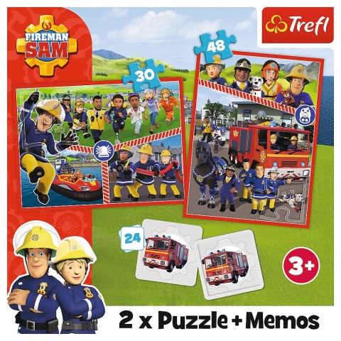 Puzzle + MEMOS - 2w1 (30,48) - Drużyna Strażaka Sama - Trefl 93334 Puzzle + MEMOS - 2w1 (30,48) - Drużyna Strażaka Sama - Trefl 93334
