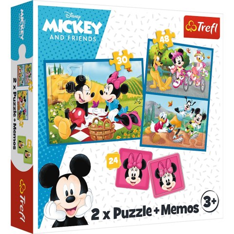 Puzzle + MEMOS - 2w1 (30,48) - Poznaj bohaterów Disney - Myszka Miki - Trefl 93344 Puzzle + MEMOS - 2w1 (30,48) - Poznaj bohaterów Disney - Myszka Miki - Trefl 93344