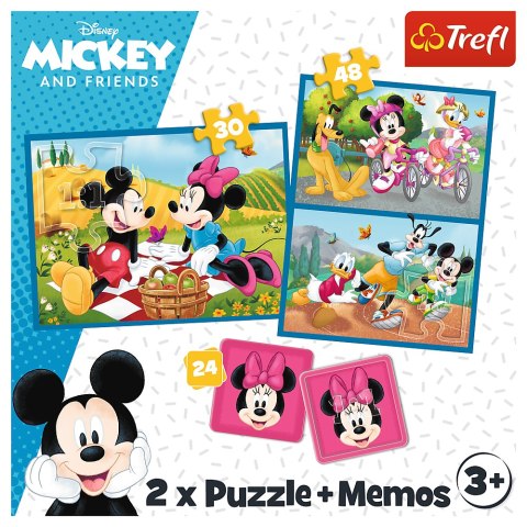 Puzzle + MEMOS - 2w1 (30,48) - Poznaj bohaterów Disney - Myszka Miki - Trefl 93344 Puzzle + MEMOS - 2w1 (30,48) - Poznaj bohaterów Disney - Myszka Miki - Trefl 93344
