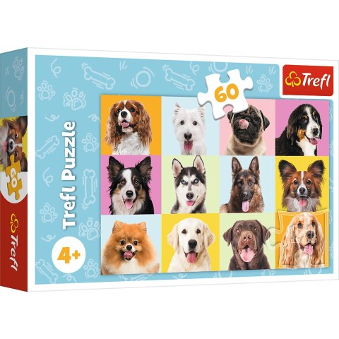 Puzzles - 60 - Słodkie psiaki - Trefl 17374 Puzzles - 60 - Słodkie psiaki - Trefl 17374