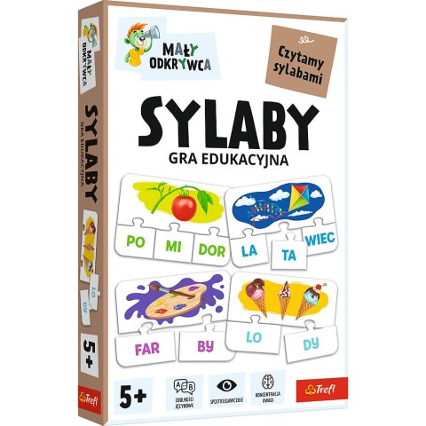 Gra dla dzieci Sylaby Mały Odkrywca Trefl 02813 Gra dla dzieci Sylaby Mały Odkrywca Trefl 02813