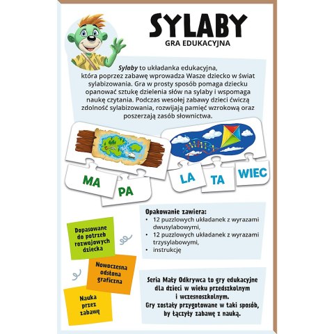 Gra dla dzieci Sylaby Mały Odkrywca Trefl 02813 Gra dla dzieci Sylaby Mały Odkrywca Trefl 02813