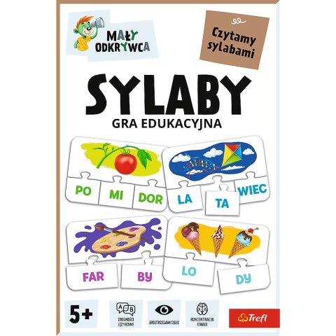 Gra dla dzieci Sylaby Mały Odkrywca Trefl 02813 Gra dla dzieci Sylaby Mały Odkrywca Trefl 02813