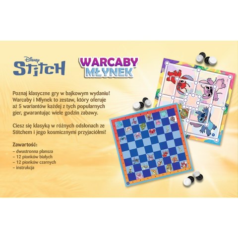 Gra planszowa Warcaby i Młynek Lilo & Stitch Trefl 02799 Gra planszowa Warcaby i Młynek Lilo & Stitch Trefl 02799