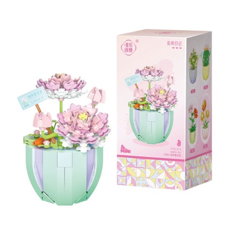 Klocki Konstrukcyjne Kwiatki W Doniczkach Kolorowe 269-444 el.