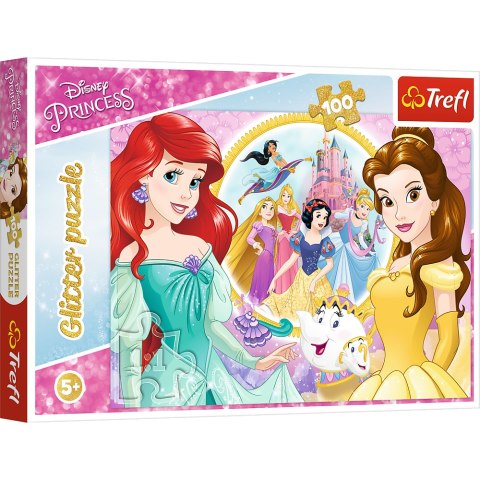 Puzzle - 100 Glitter - Wspomnienia Belli i Arielki - Trefl 14819 Puzzle - 100 Glitter - Wspomnienia Belli i Arielki - Trefl 14819