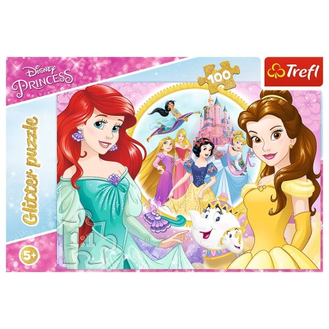 Puzzle - 100 Glitter - Wspomnienia Belli i Arielki - Trefl 14819 Puzzle - 100 Glitter - Wspomnienia Belli i Arielki - Trefl 14819