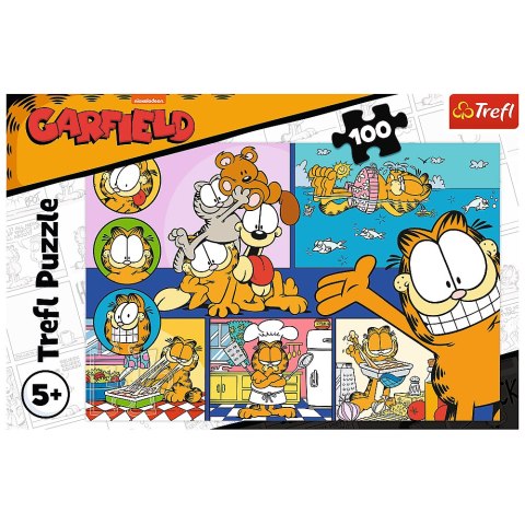Puzzle - 100 - Leniwy Garfield - Trefl 16521 Puzzle - 100 - Leniwy Garfield - Trefl 16521