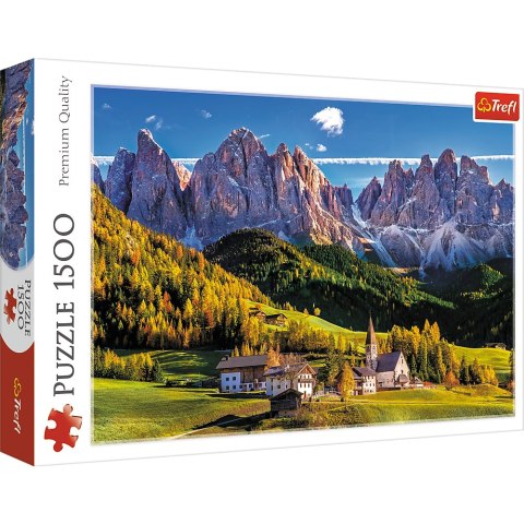 Puzzle - 1500 - Dolina Val di Funes - Dolomity - Włochy - Trefl 26163 Puzzle - 1500 - Dolina Val di Funes - Dolomity - Włochy - Trefl 26163