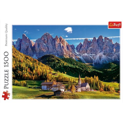 Puzzle - 1500 - Dolina Val di Funes - Dolomity - Włochy - Trefl 26163 Puzzle - 1500 - Dolina Val di Funes - Dolomity - Włochy - Trefl 26163