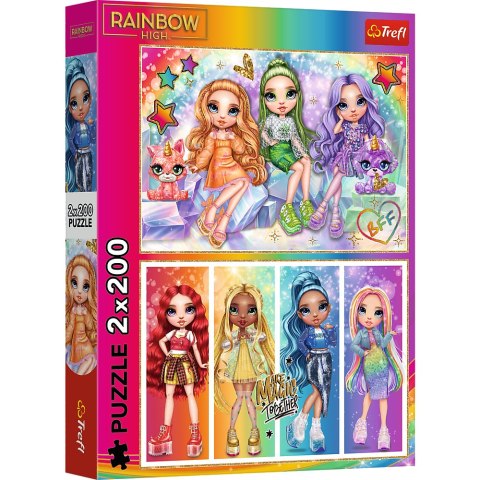 Puzzle - 2x200 - Tęczowe lalki - Rainbow high - Trefl 13335 Puzzle - 2x200 - Tęczowe lalki - Rainbow high - Trefl 13335