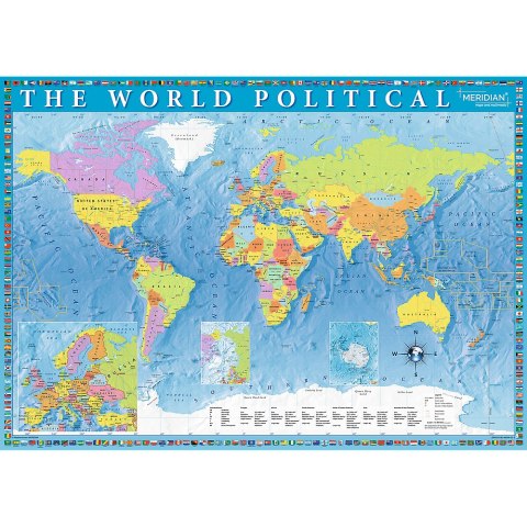 Puzzle - 2000 - Polityczna mapa świata - Trefl 27099 Puzzle - 2000 - Polityczna mapa świata - Trefl 27099
