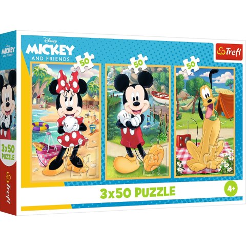 Puzzle - 3x50 - Myszki na wakacjach - Disney - Trefl 34881 Puzzle - 3x50 - Myszki na wakacjach - Disney - Trefl 34881