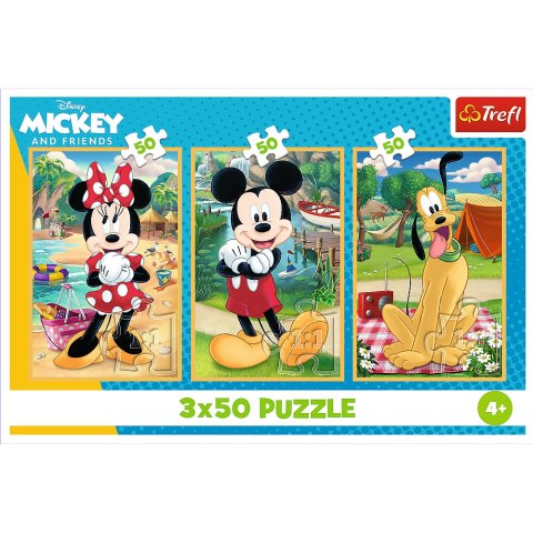 Puzzle - 3x50 - Myszki na wakacjach - Disney - Trefl 34881 Puzzle - 3x50 - Myszki na wakacjach - Disney - Trefl 34881