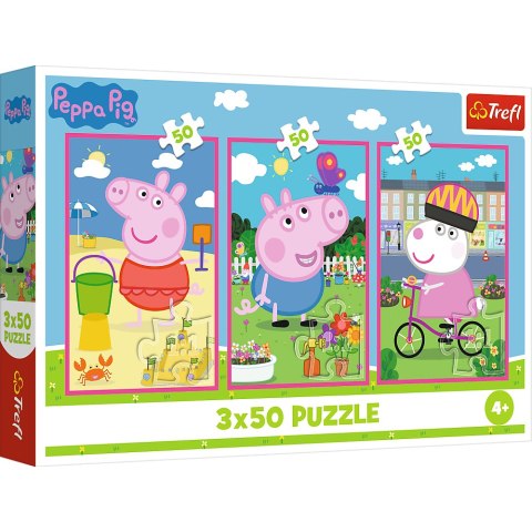 Puzzle - 3x50 - Siła przyjaźni Świnka Peppa - Trefl 34877 Puzzle - 3x50 - Siła przyjaźni Świnka Peppa - Trefl 34877