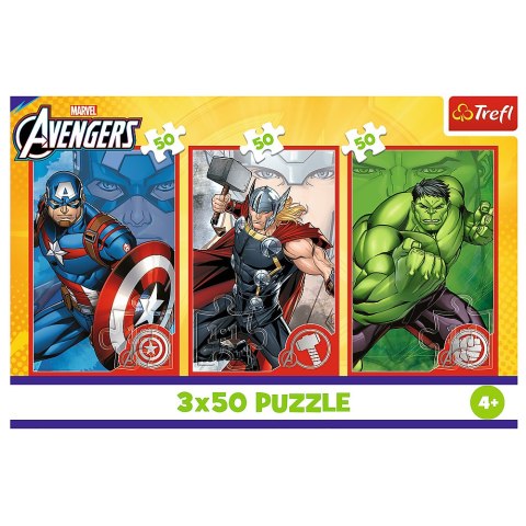 Puzzle - 3x50 - Twój bohater - Disney Marvel The Avengers - Trefl 34891 Puzzle - 3x50 - Twój bohater - Disney Marvel The Avengers - Trefl 34891
