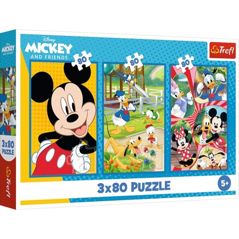 Puzzle - 3x80 - Ekipa Myszki Miki - Trefl 34887 Puzzle - 3x80 - Ekipa Myszki Miki - Trefl 34887