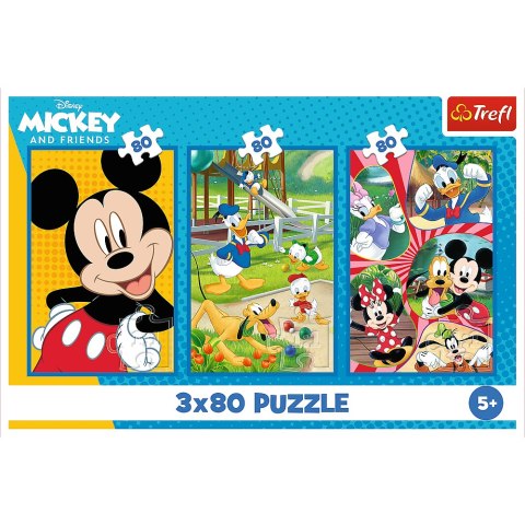 Puzzle - 3x80 - Ekipa Myszki Miki - Trefl 34887 Puzzle - 3x80 - Ekipa Myszki Miki - Trefl 34887