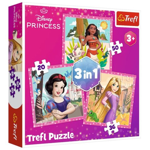 Puzzle - 3w1 (20, 36, 50) - Piękne kwiaty - Disney Princess - Trefl 34875 Puzzle - 3w1 (20, 36, 50) - Piękne kwiaty - Disney Princess - Trefl 34875