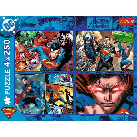 Puzzle - 4x250 - Odwaga Supermana - Warner Superman - Trefl 13340 Puzzle - 4x250 - Odwaga Supermana - Warner Superman - Trefl 13340