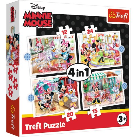 Puzzle - 4w1 (12, 15, 20, 24) - Minnie z przyjaciółmi - Disney Minnie - Trefl 34355 Puzzle - 4w1 (12, 15, 20, 24) - Minnie z przyjaciółmi - Disney Minnie - Trefl 34355
