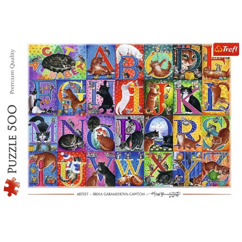 Puzzle - 500 - Koci alfabet - Trefl 37527 Puzzle - 500 - Koci alfabet - Trefl 37527