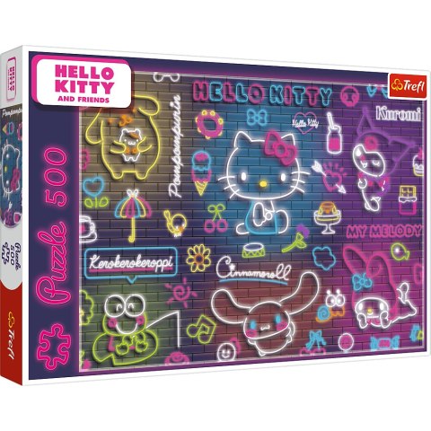 Puzzle - 500 - Neon Hello Kitty - Trefl 37523 Puzzle - 500 - Neon Hello Kitty - Trefl 37523