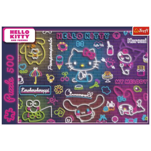Puzzle - 500 - Neon Hello Kitty - Trefl 37523 Puzzle - 500 - Neon Hello Kitty - Trefl 37523
