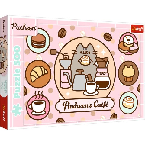 Puzzle - 500 - Pusheen w kawiarni - Trefl 37528 Puzzle - 500 - Pusheen w kawiarni - Trefl 37528