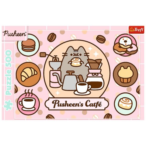 Puzzle - 500 - Pusheen w kawiarni - Trefl 37528 Puzzle - 500 - Pusheen w kawiarni - Trefl 37528