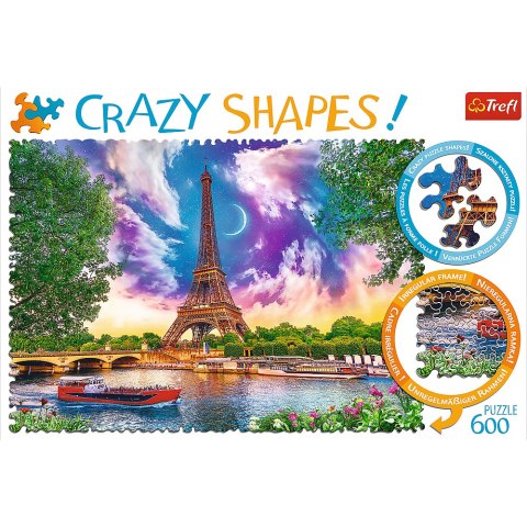 Puzzle - 600 Crazy Shapes - Niebo nad Paryżem - Trefl 11115 Puzzle - 600 Crazy Shapes - Niebo nad Paryżem - Trefl 11115