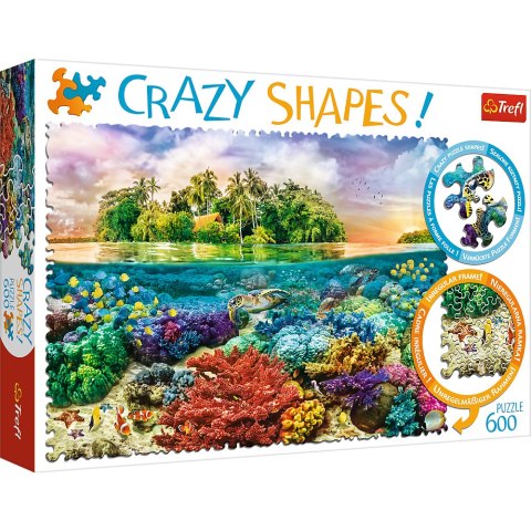 Puzzle - 600 Crazy Shapes - Tropikalna wyspa - Trefl 11113 Puzzle - 600 Crazy Shapes - Tropikalna wyspa - Trefl 11113