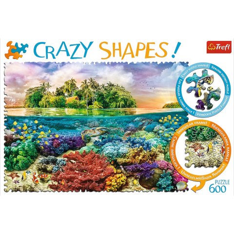Puzzle - 600 Crazy Shapes - Tropikalna wyspa - Trefl 11113 Puzzle - 600 Crazy Shapes - Tropikalna wyspa - Trefl 11113