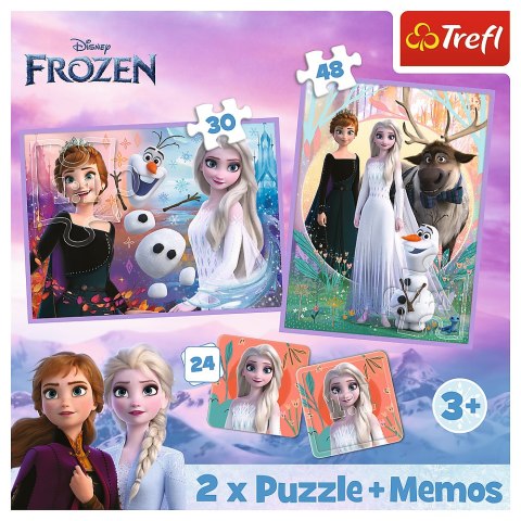 Puzzle + MEMOS - 2w1 (30,48) - Księżniczki w swojej krainie - Disney Kraina Lodu - Trefl 93335 Puzzle + MEMOS - 2w1 (30,48) - Księżniczki w swojej krainie - Disney Kraina Lodu - Trefl 93335