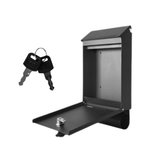 Skrzynka Pocztowa Na Listy Gazety Stal Ocynkowana Czarna 32,5x22,5x9,5cm Skrzynka Pocztowa Na Listy Gazety Stal Ocynkowana Czarna 32,5x22,5x9,5cm