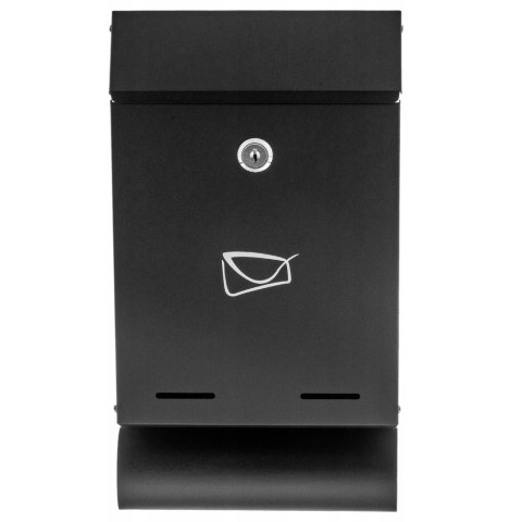Skrzynka Pocztowa Na Listy Gazety Stal Ocynkowana Czarna 32,5x22,5x9,5cm Skrzynka Pocztowa Na Listy Gazety Stal Ocynkowana Czarna 32,5x22,5x9,5cm