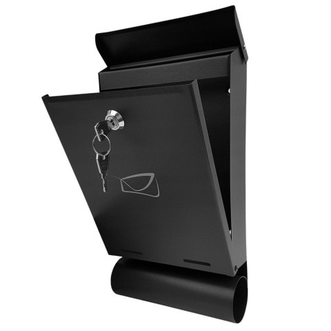 Skrzynka Pocztowa Na Listy Gazety Stal Ocynkowana Czarna 32,5x22,5x9,5cm Skrzynka Pocztowa Na Listy Gazety Stal Ocynkowana Czarna 32,5x22,5x9,5cm