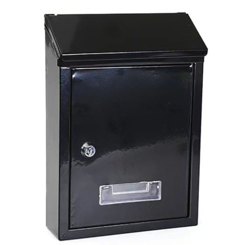 Skrzynka Pocztowa Na Listy Stal Ocynkowana Czarna 26,5x18,5x6,5cm Skrzynka Pocztowa Na Listy Stal Ocynkowana Czarna 26,5x18,5x6,5cm