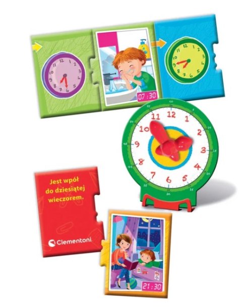 Gra edukacyjna Puzzle Która Jest Godzina? Zegarek Uczę się Bawiąc Język Polski Clementoni 50771 Gra edukacyjna Puzzle Która Jest Godzina? Zegarek Uczę się Bawiąc Język Polski Clementoni 50771