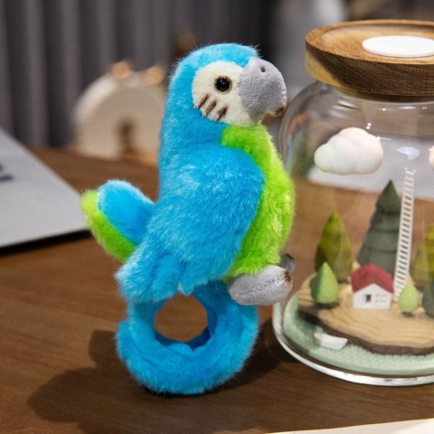 Pluszowa Maskotka Papuga Opaska Bransoletka Na Rękę Niebieska