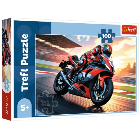 Puzzle - 100 - Szybki motocykl - Trefl 16489 Puzzle - 100 - Szybki motocykl - Trefl 16489