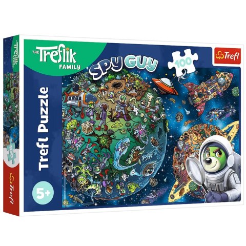 Puzzle - 100 - Trefliki w Kosmosie - Rodzina Trefilków - Trefl 16496 Puzzle - 100 - Trefliki w Kosmosie - Rodzina Trefilków - Trefl 16496