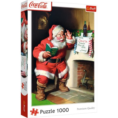 Puzzle - 1000 XMAS - Coca-Cola: Mikołaj przy kominku - Trefl 10922 Puzzle - 1000 XMAS - Coca-Cola: Mikołaj przy kominku - Trefl 10922