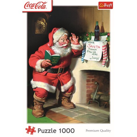 Puzzle - 1000 XMAS - Coca-Cola: Mikołaj przy kominku - Trefl 10922 Puzzle - 1000 XMAS - Coca-Cola: Mikołaj przy kominku - Trefl 10922