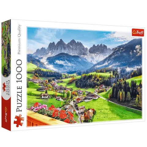 Puzzle - 1000 - St. Magdalena - Dolomity - Włochy - Trefl 10946 Puzzle - 1000 - St. Magdalena - Dolomity - Włochy - Trefl 10946