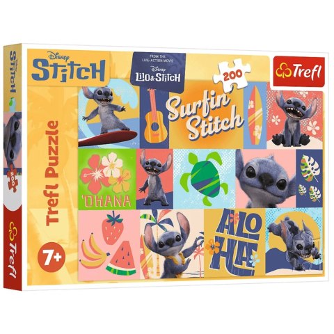 Puzzle - 200 - Hawajskie przygody - Disney Stitch - Trefl 13331 Puzzle - 200 - Hawajskie przygody - Disney Stitch - Trefl 13331