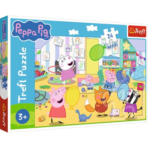 Puzzle - 24 Maxi - Piękna Peppa - Świnka Peppa - Trefl 14367 Puzzle - 24 Maxi - Piękna Peppa - Świnka Peppa - Trefl 14367